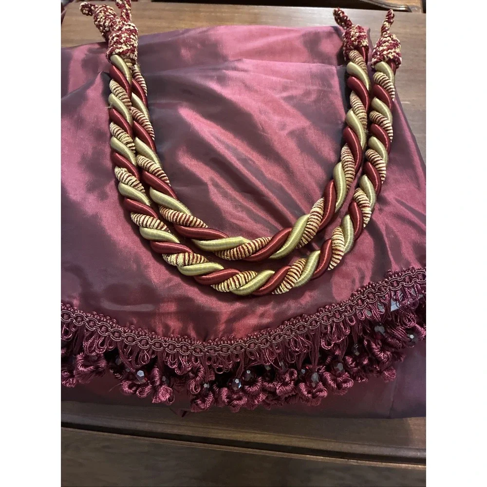 American Living Drapes Burgundy Estate Taffeta 54